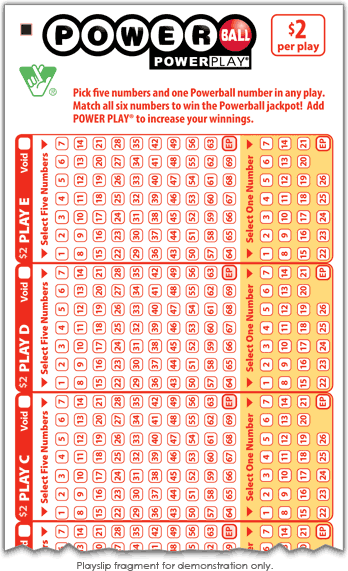 Powerball Number Chart