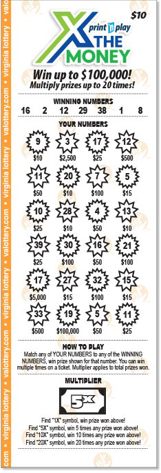 print n play x the money 10x ticket