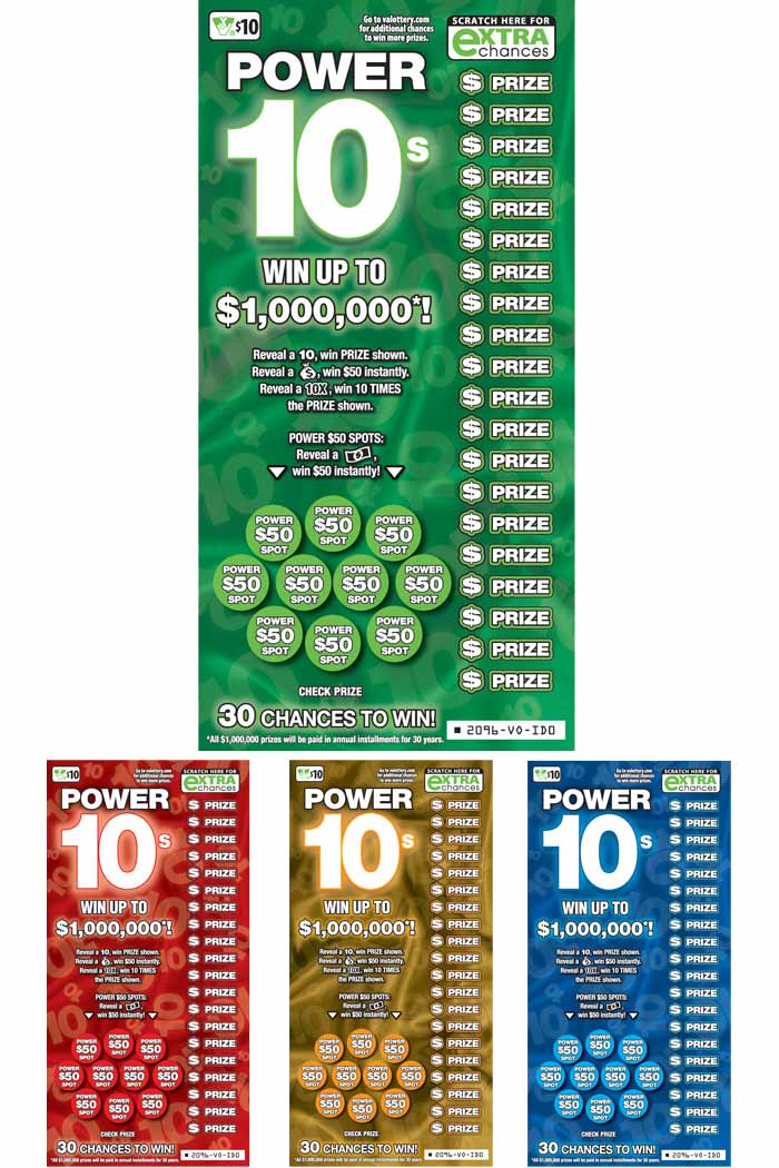 Power 10s Scratcher 2096 Virginia Lottery