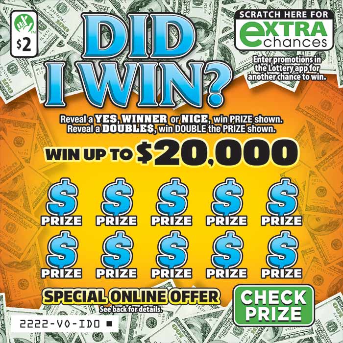 Did I Win? Scratcher 2222 Virginia Lottery