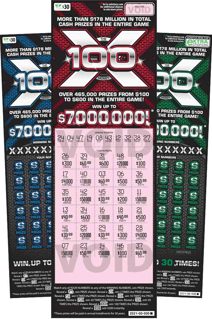 100X The Money Scratcher 2021 Virginia Lottery