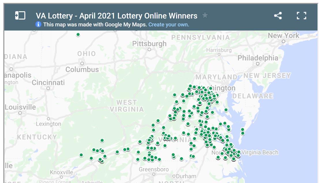 april 2021 online winner map