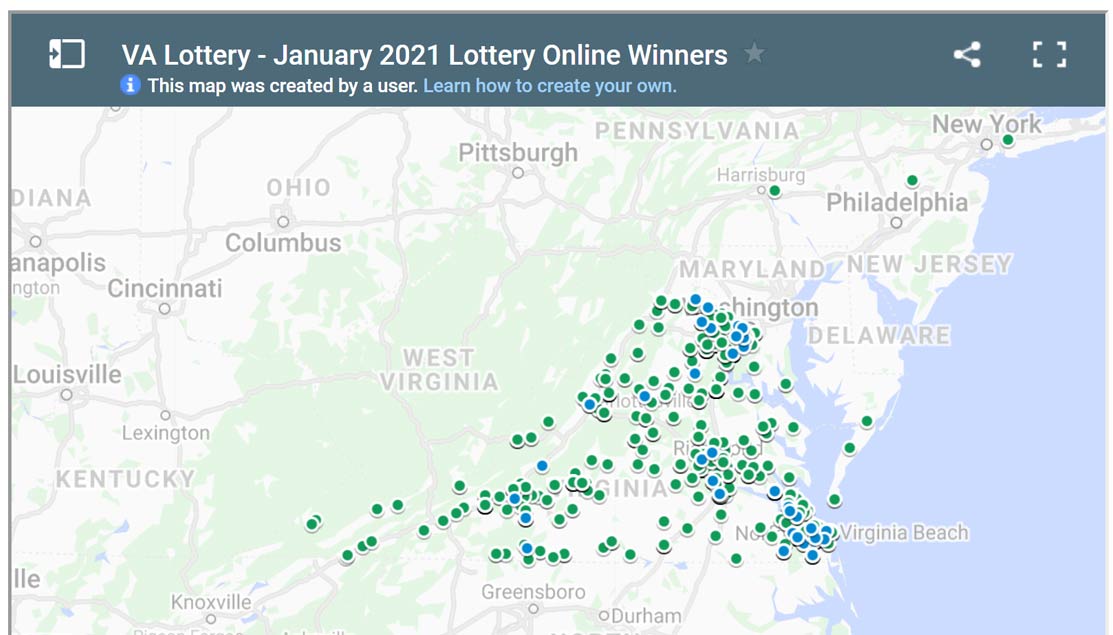 january 2021 online winner map