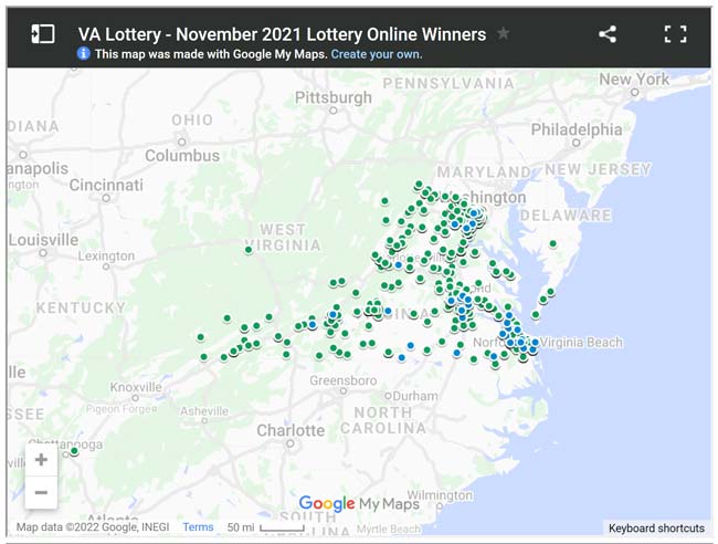 november 2021 online winner map